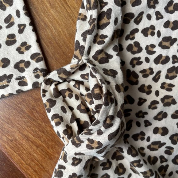 Lands' End Sz 14 Long Sleeve Knit Leopard Spot Print Dress - Picture 4 of 5